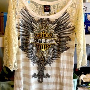 Ladies Harley Davidson lace top